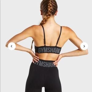 Gymshark Flex Strappy Sports Bra Black Gray Size Small